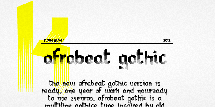 Afrobeat Gothic Font Poster 1