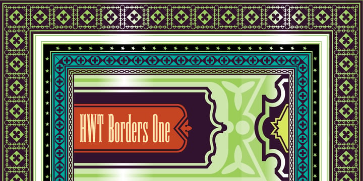 HWT Borders One Font Poster 1