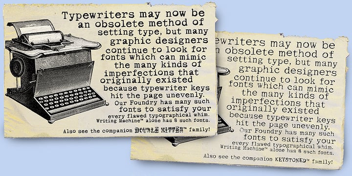 Writing Machine Font Poster 2