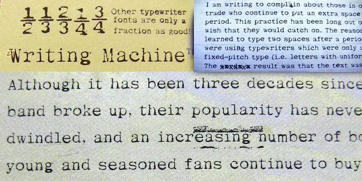 Writing Machine Font Poster 3