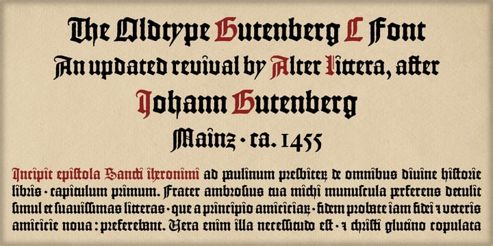 Gutenberg C Font Poster 2