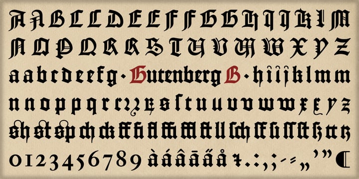 Gutenberg B Font Poster 3