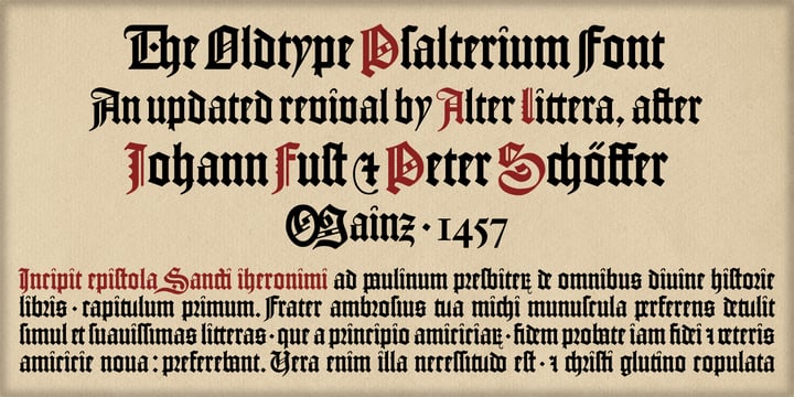 Psalterium Font Poster 2