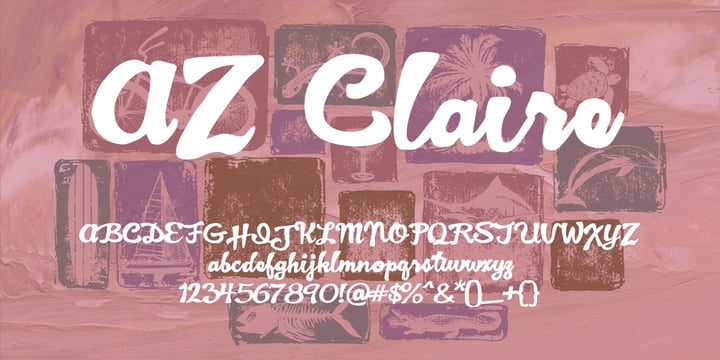 AZ Claire Font Poster 2