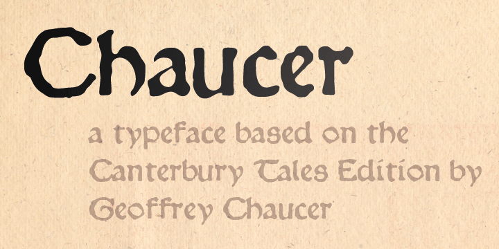 Chaucer Font Poster 1