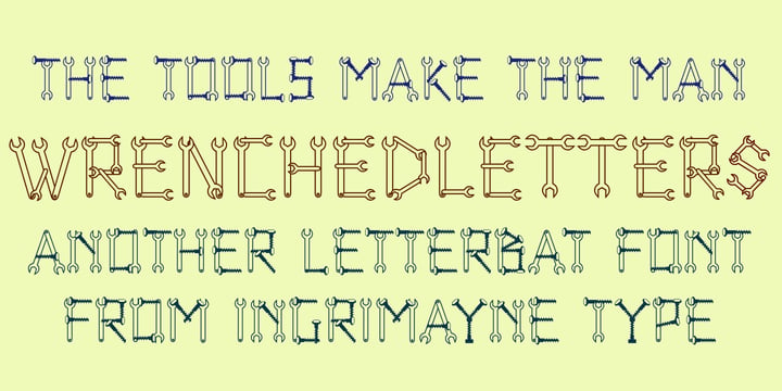 WrenchedLetters Font Poster 1