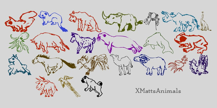 Xmatts Animals Font Poster 3
