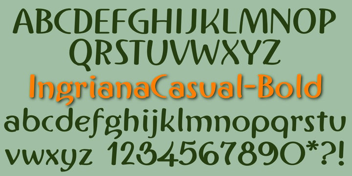 IngrianaCasual Font Poster 5
