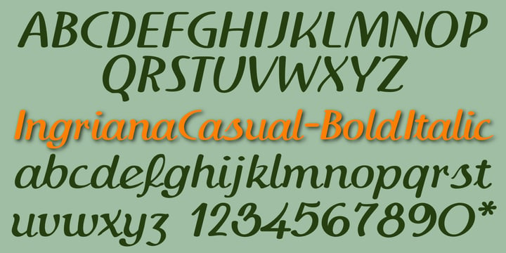 IngrianaCasual Font Poster 4