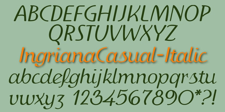IngrianaCasual Font Poster 3