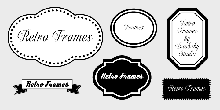 Retro Frames Font Poster 1