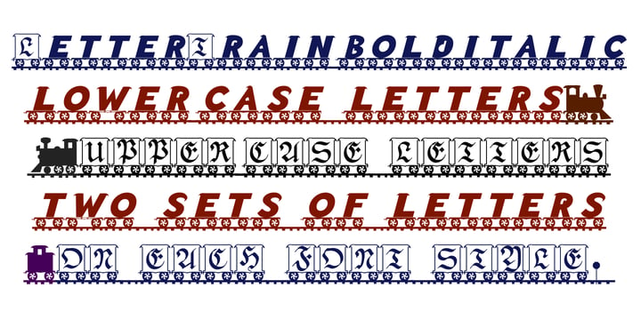 LetterTrain Font Poster 1