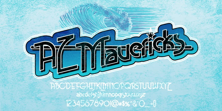 AZ Mavericks Font Poster 1