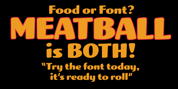 Meatball Font Poster 1