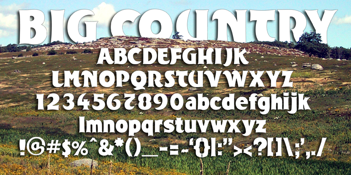 Big Country Font Poster 5