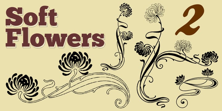 Soft Flowers Font Poster 4