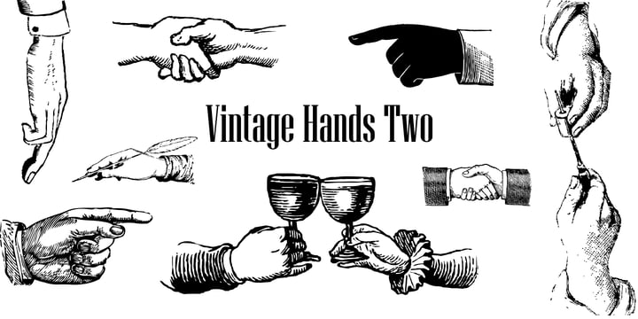 Vintage Hands Font Poster 1