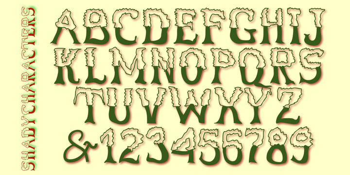 ShadyCharacters Font Poster 3
