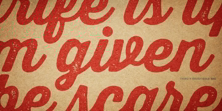 Thirsty Rough Font Poster 8