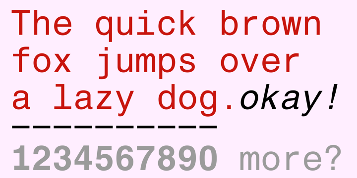 Helvetica Monospaced Font Poster 3