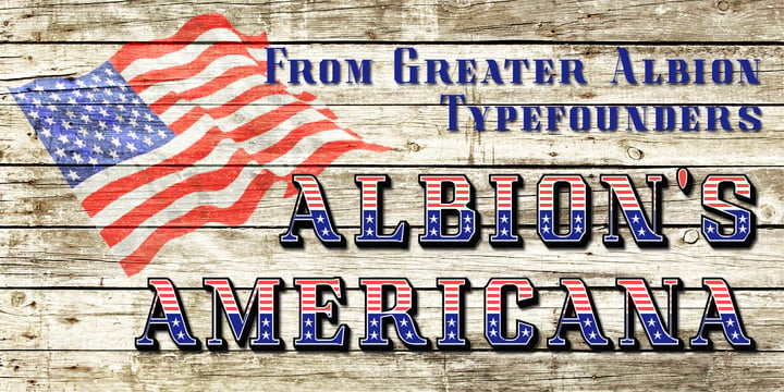 Albion's Americana Font Poster 2