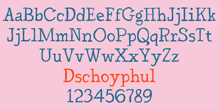 Dschoyphul Font Poster 2