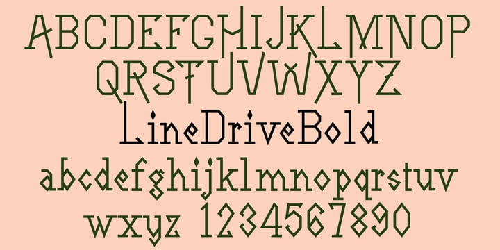 LineDrive Font Poster 5