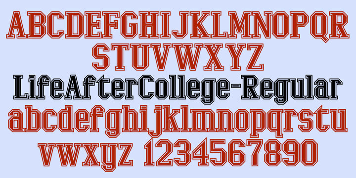LifeAfterCollege Font Poster 3