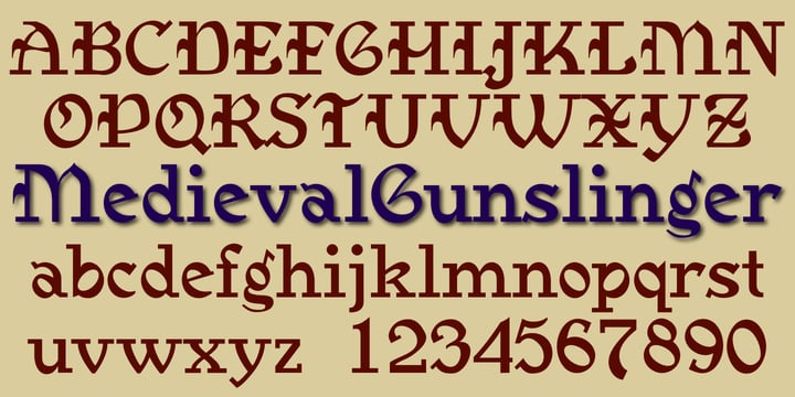 Medieval Gunslinger Font Poster 3