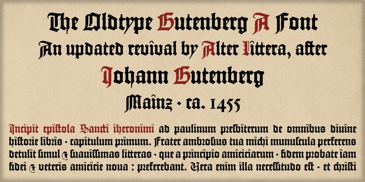 Gutenberg A Font Poster 2