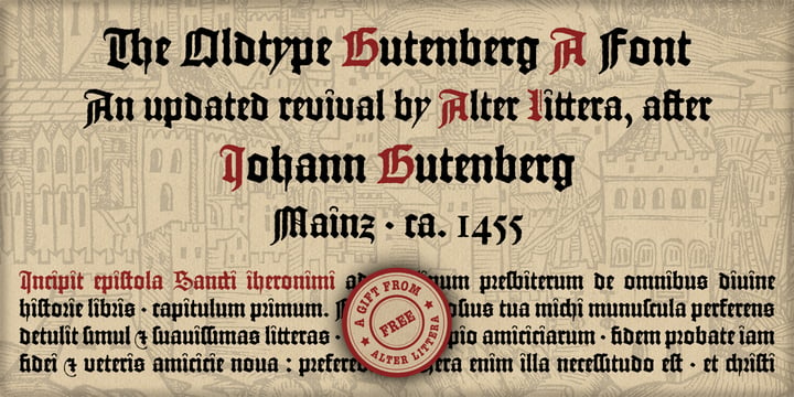 Gutenberg A Font Poster 1