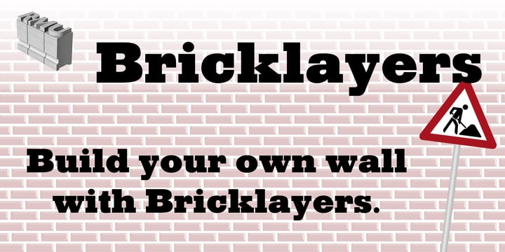 Bricklayers Font Poster 1