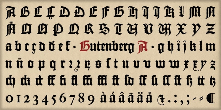 Gutenberg A Font Poster 3