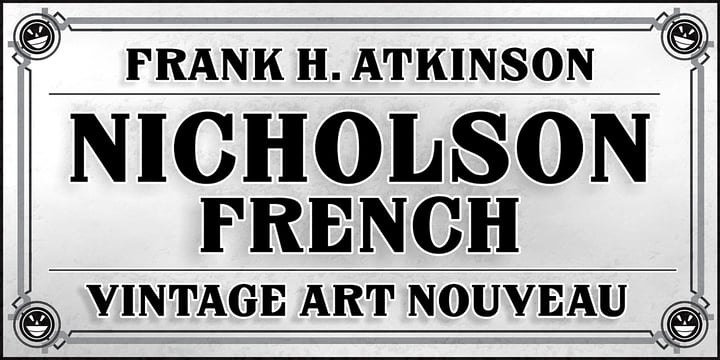 FHA Nicholson French Font Poster 1