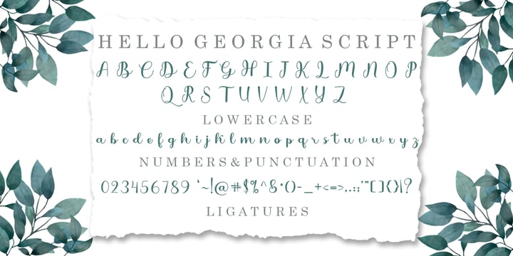 Hello Georgia Script Font Poster 4