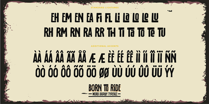 Born To Ride Font Poster 7