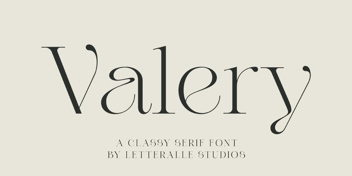 Valery Font Poster 1