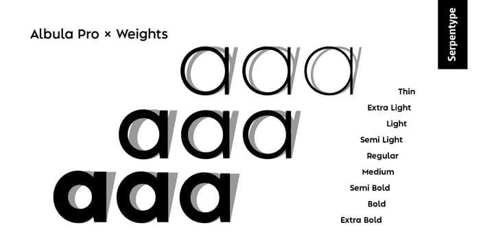 Albula Pro Font Poster 3