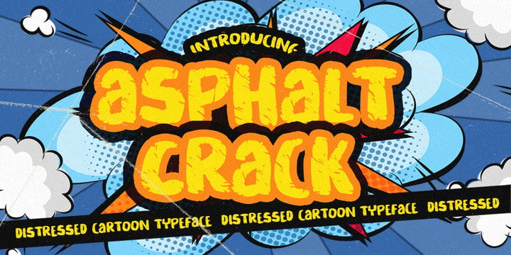 Asphalt Crack Font Poster 1
