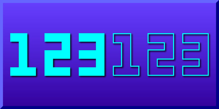 Display Digits Four Font Poster 1