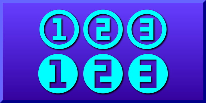 Display Digits Four Font Poster 4