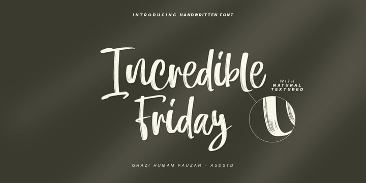 Incredible Friday Font Poster 1