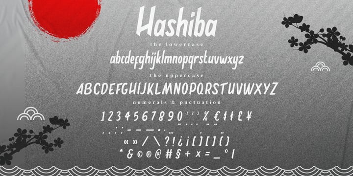 Hashiba Japanese Font Font Poster 12