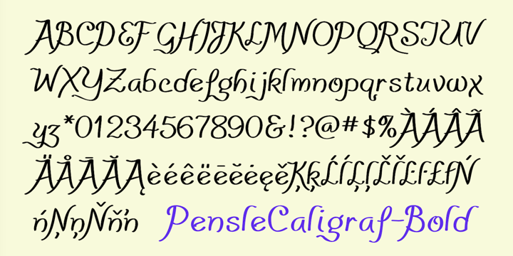 Pensle Caligraf Font Poster 6