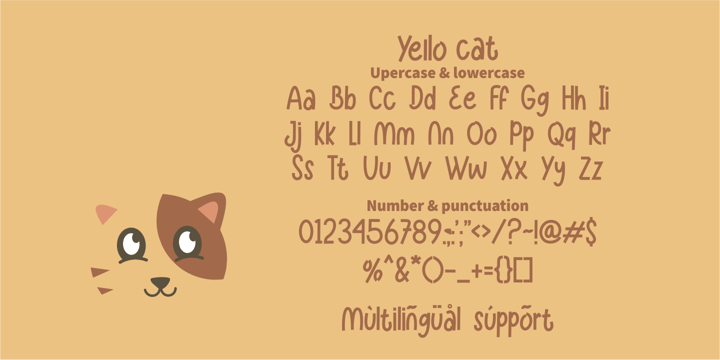 Yello Cat Font Poster 3