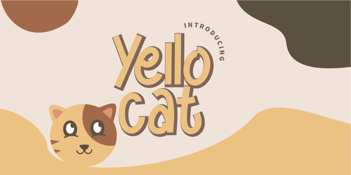 Yello Cat Font Poster 1