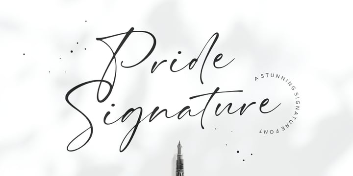 Pride Signature Font Poster 1