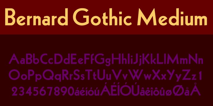 Bernhard Gothic Medium Font Poster 5