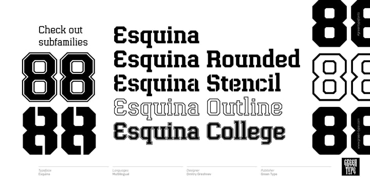Esquina Rounded Font Poster 12