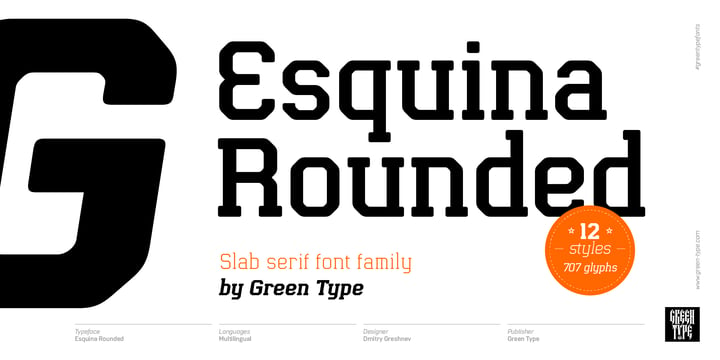 Esquina Rounded Font Poster 1